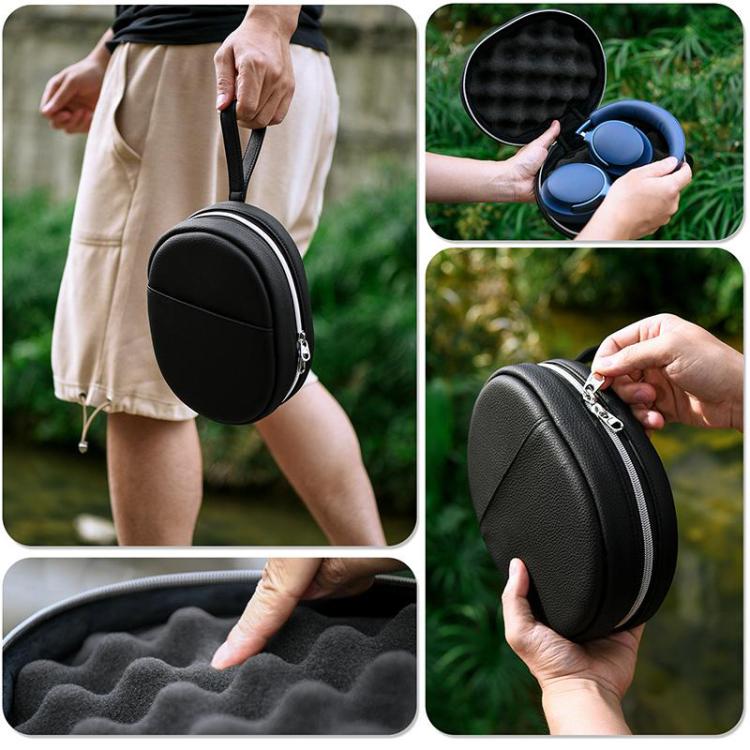 For Bose QC Series Portable PU Bag Headset   Storage Protective Case - Black