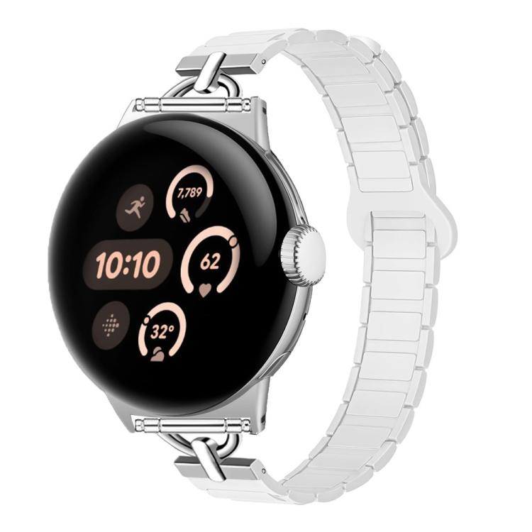 22mm D-shaped Tri-beads Magnetic Silicone Watch Band