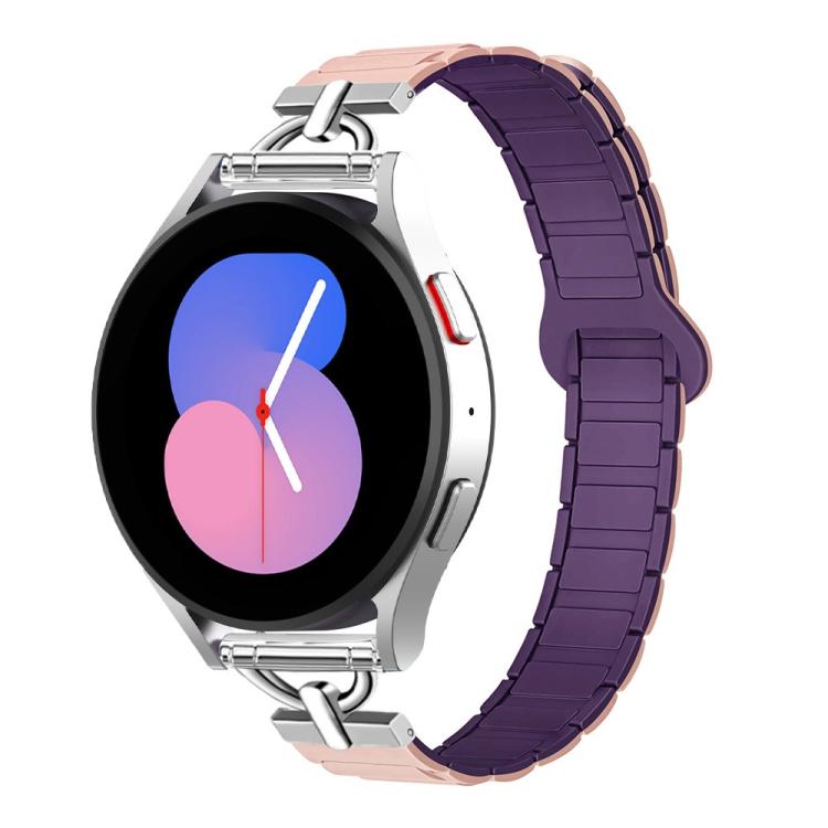20mm D-shaped Tri-beads Magnetic Silicone Watch Band