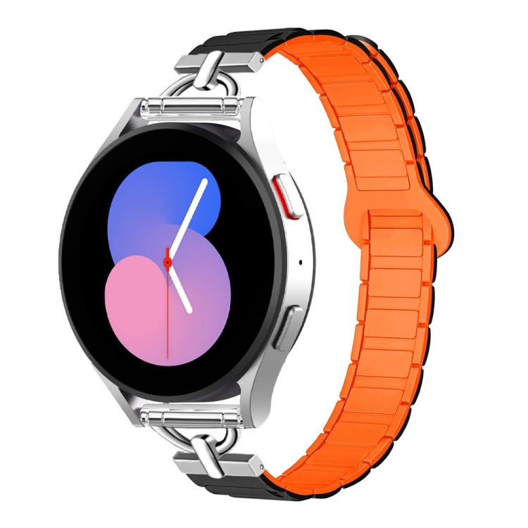 20mm D-shaped Tri-beads Magnetic Silicone Watch Band