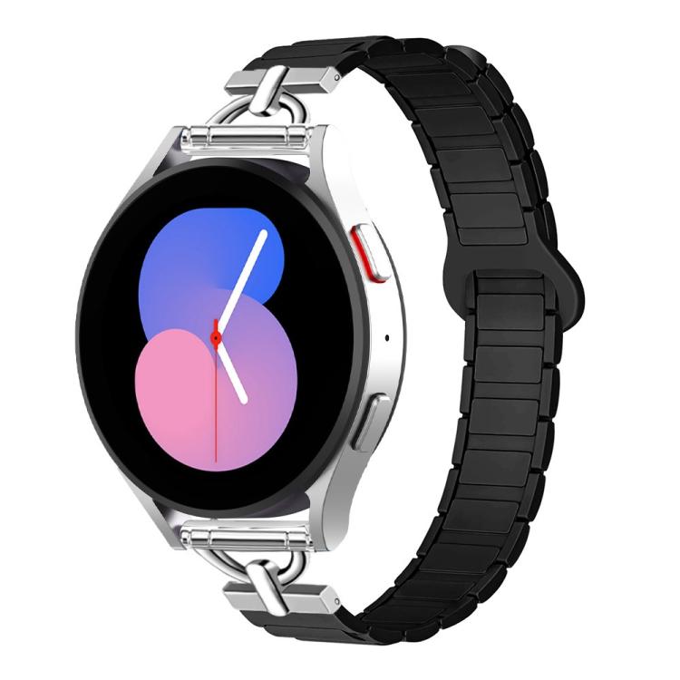 20mm D-shaped Tri-beads Magnetic Silicone Watch Band