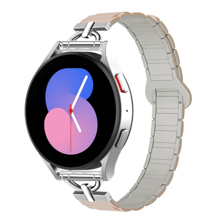 20mm D-shaped Tri-beads Magnetic Silicone Watch Band