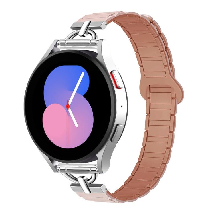 20mm D-shaped Tri-beads Magnetic Silicone Watch Band