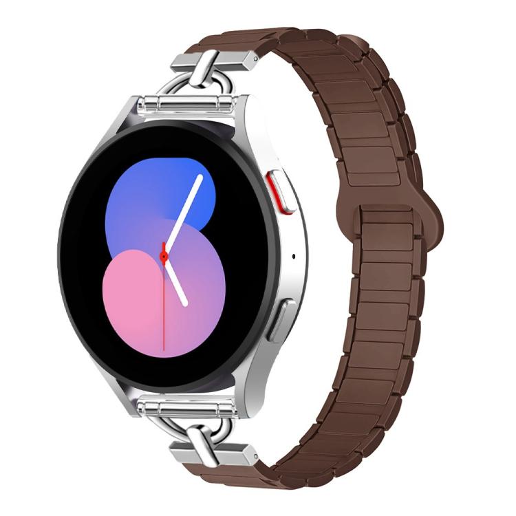 20mm D-shaped Tri-beads Magnetic Silicone Watch Band