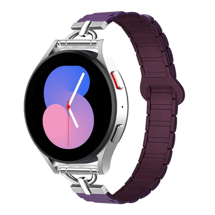 20mm D-shaped Tri-beads Magnetic Silicone Watch Band