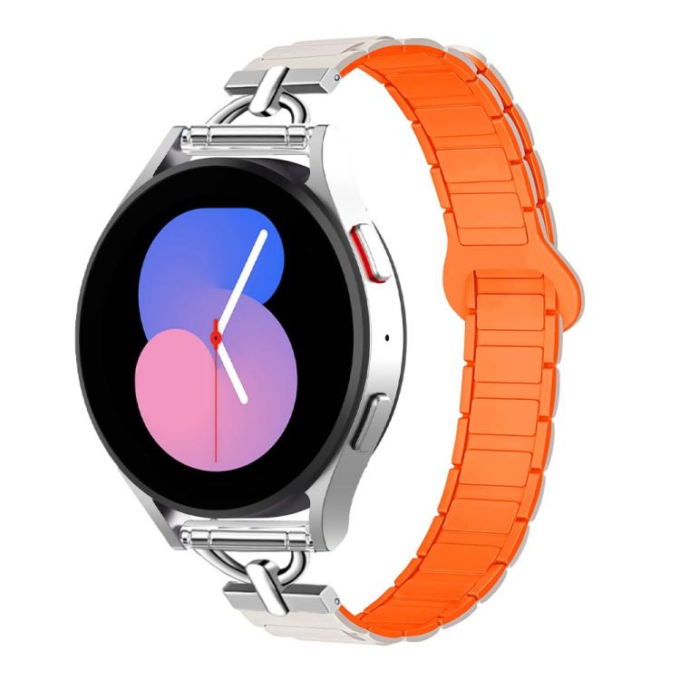 20mm D-shaped Tri-beads Magnetic Silicone Watch Band