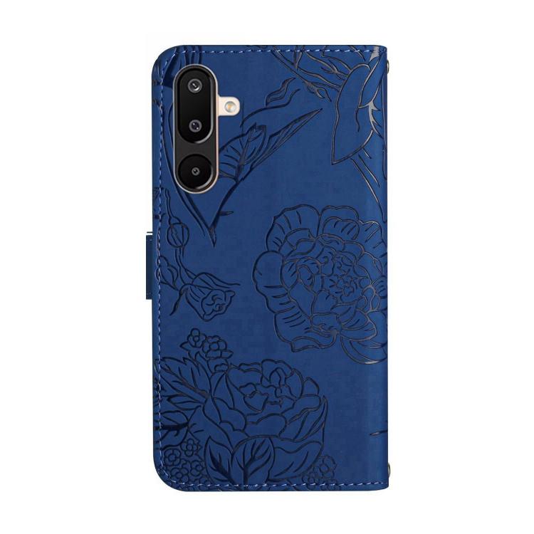 For Samsung Galaxy M36 5G Skin Feel Butterfly Embossed Flip Leather Phone Case