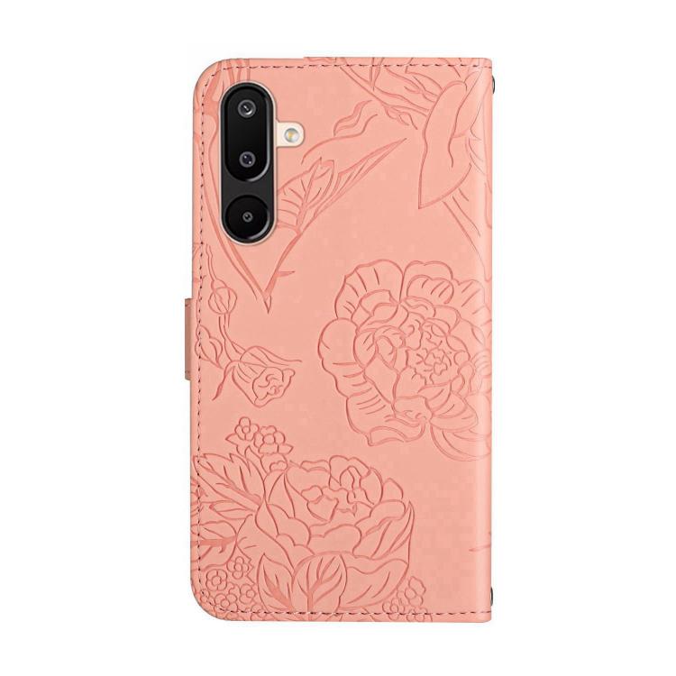 For Samsung Galaxy M36 5G Skin Feel Butterfly Embossed Flip Leather Phone Case