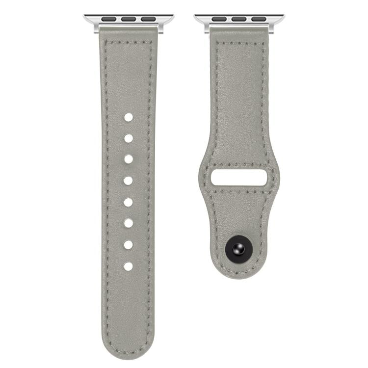 For Apple Watch 42mm / 41mm / 40mm / 38mm Reverse Buckle Genuine Leather Watch Band