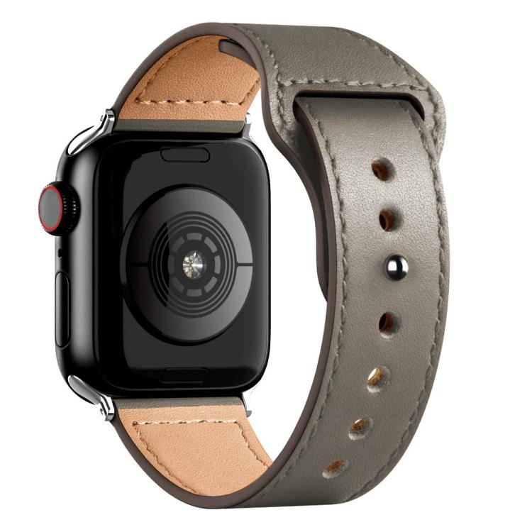 For Apple Watch 42mm / 41mm / 40mm / 38mm Reverse Buckle Genuine Leather Watch Band