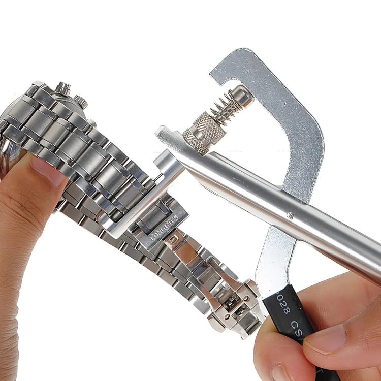 Handheld Metal Watch Band Removal Pliers Watch Pin Remover Watch Repair Tools - Black Silver
