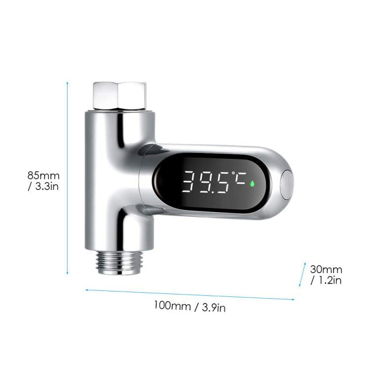BD-LS-01 Second Generation LED Digital Display Shower Water Thermometer - Plating