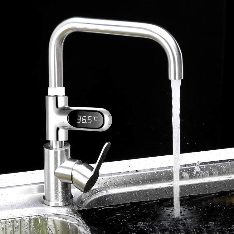 BD-LS-01 Second Generation LED Digital Display Shower Water Thermometer - Plating