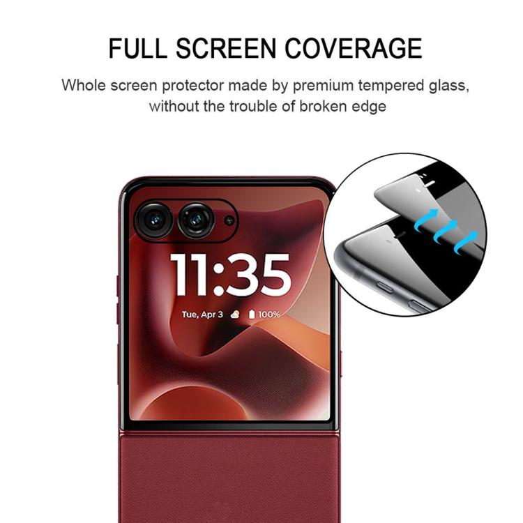 For Motorola Razr 60 Ultra 3D Hot Bending Edge Glue HD Curved Tempered Glass Film