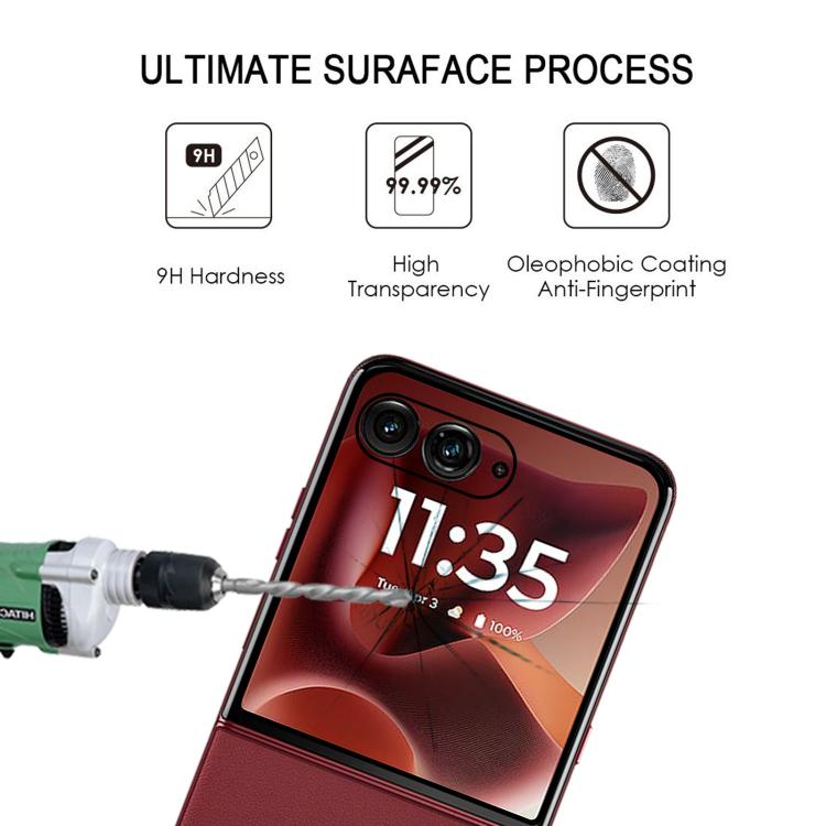 For Motorola Razr 60 Ultra 3D Hot Bending Edge Glue HD Curved Tempered Glass Film