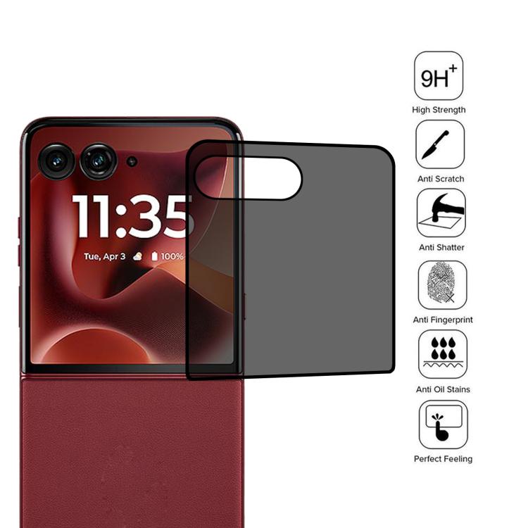 For Motorola Razr 60 Ultra 25pcs 3D Hot Bending Edge Glue Anti-spy Privacy Curved Tempered Glass Film