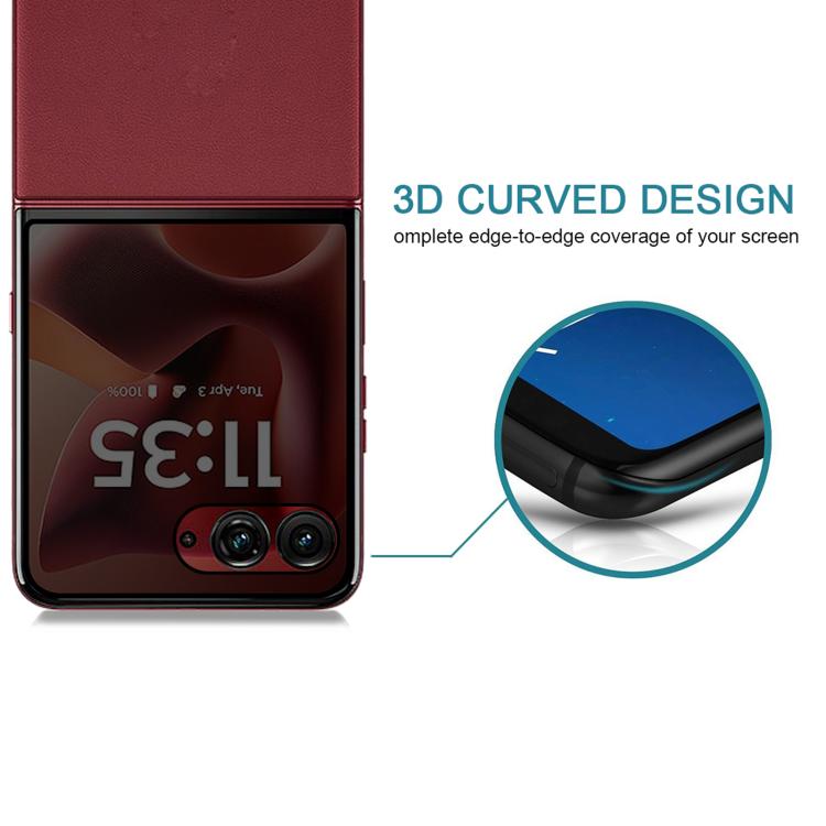 For Motorola Razr 60 Ultra 25pcs 3D Hot Bending Edge Glue Anti-spy Privacy Curved Tempered Glass Film