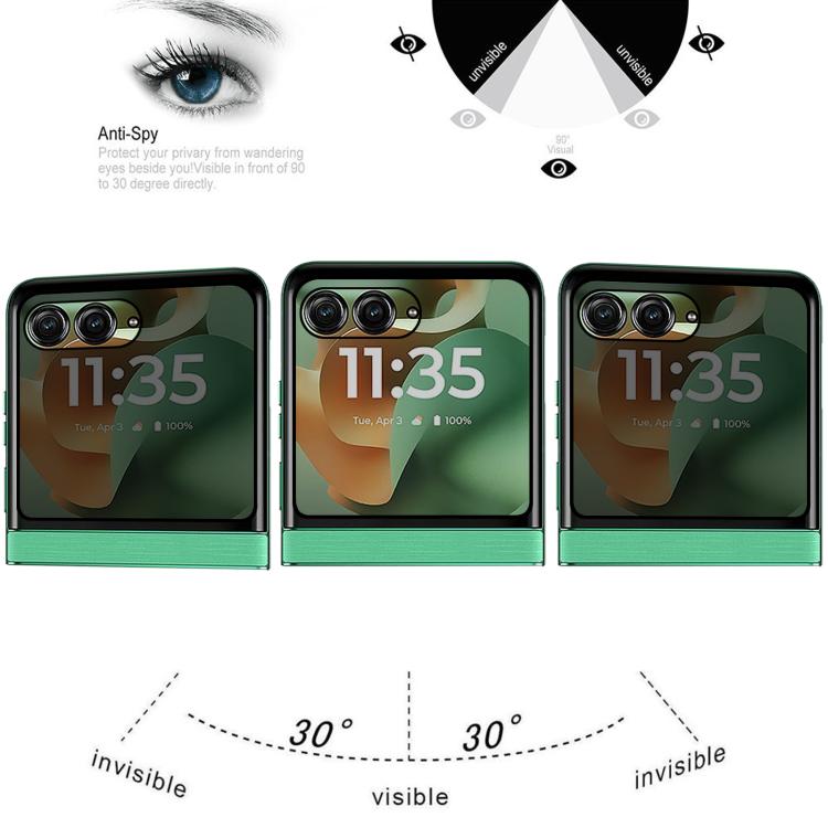 For Motorola Razr 60 25pcs 3D Hot Bending Edge Glue Anti-spy Privacy Curved Tempered Glass Film