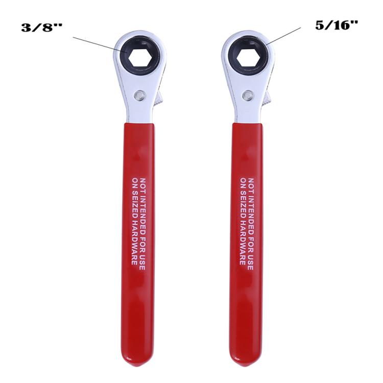3/8 inch Battery Terminal Hexagon Ratchet Wrench Battery Side Terminal Wrench Tool - Red