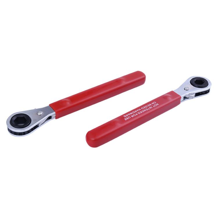 3/8 inch Battery Terminal Hexagon Ratchet Wrench Battery Side Terminal Wrench Tool - Red