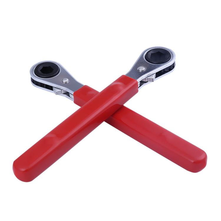3/8 inch Battery Terminal Hexagon Ratchet Wrench Battery Side Terminal Wrench Tool - Red