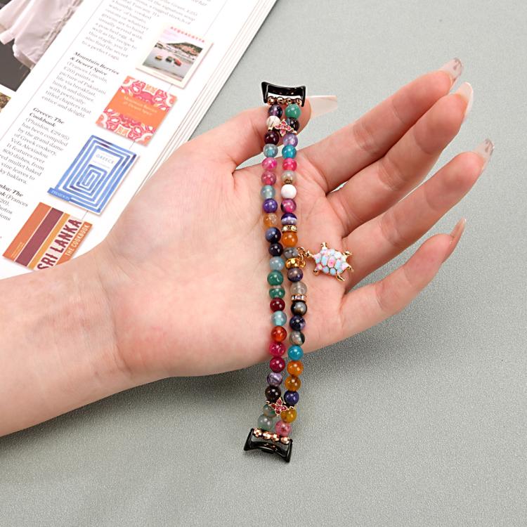 For Xiaomi Smart Band 10 / 9 / 8 Dual Row Beaded Chain Watch Band
