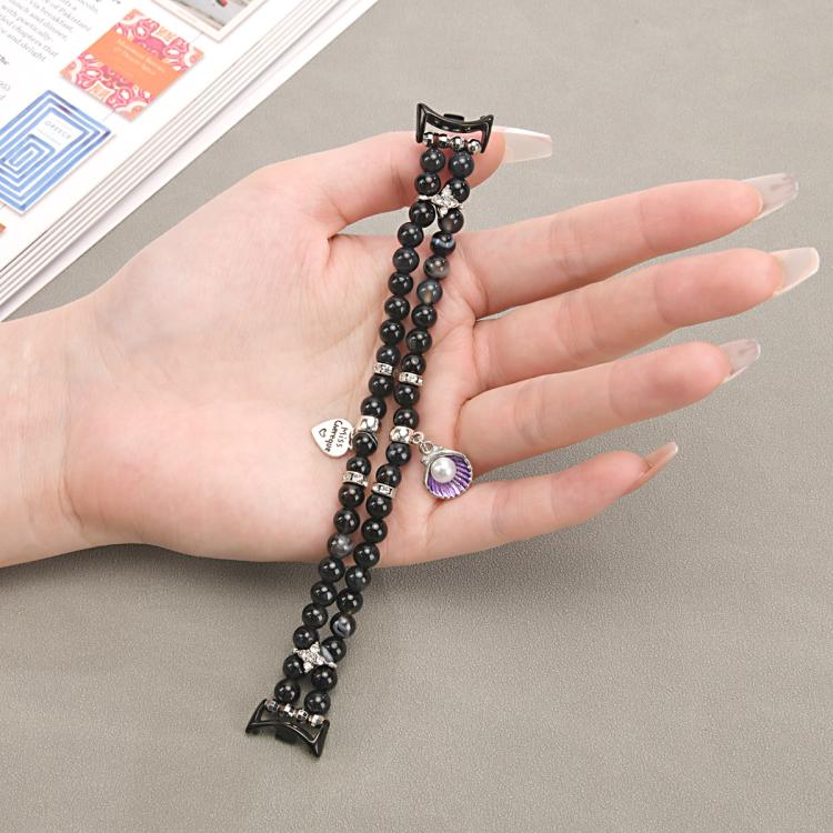 For Xiaomi Smart Band 10 / 9 / 8 Dual Row Beaded Chain Watch Band