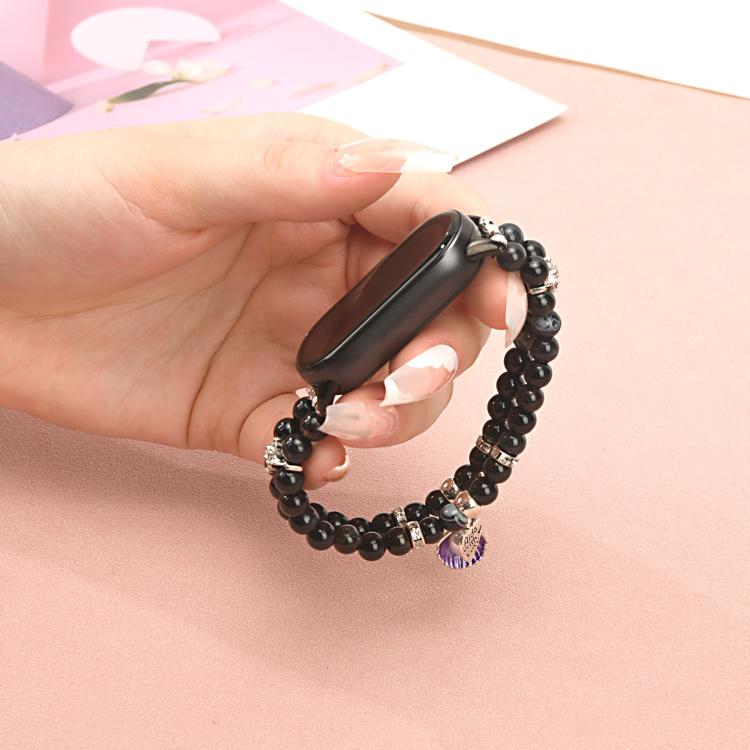 For Xiaomi Smart Band 10 / 9 / 8 Dual Row Beaded Chain Watch Band