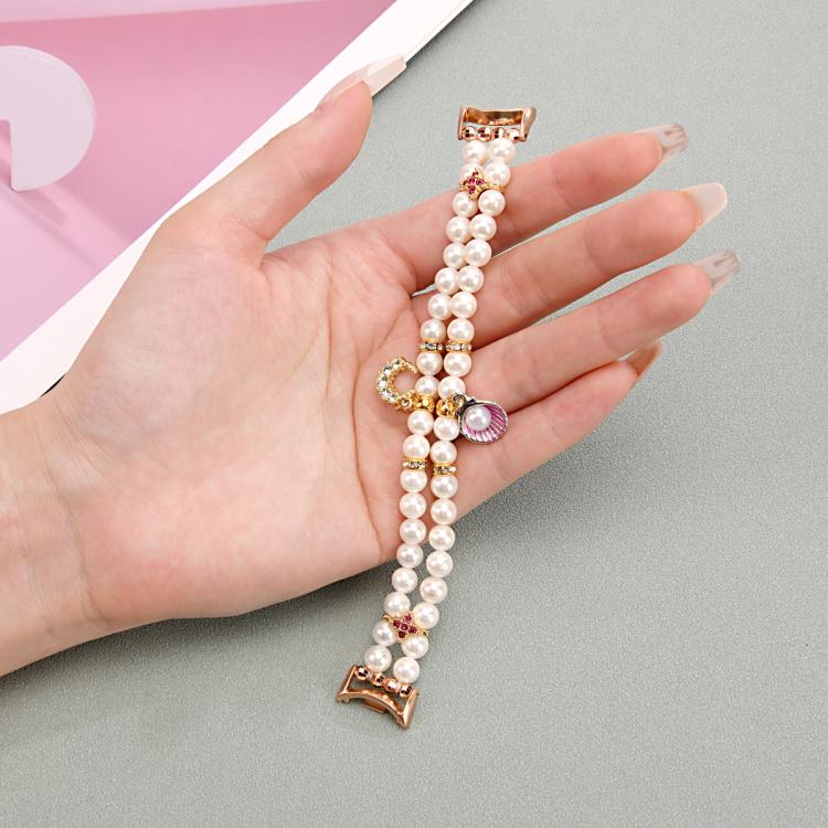For Xiaomi Smart Band 10 / 9 / 8 Dual Row Beaded Chain Watch Band