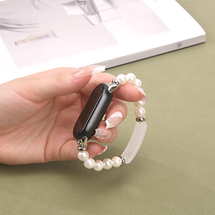 For Xiaomi Smart Band 10 / 9 / 8 Large Beaded Bracelet Watch Band