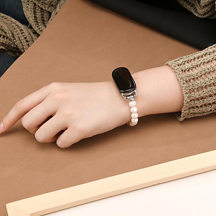 For Xiaomi Smart Band 10 / 9 / 8 Large Beaded Bracelet Watch Band