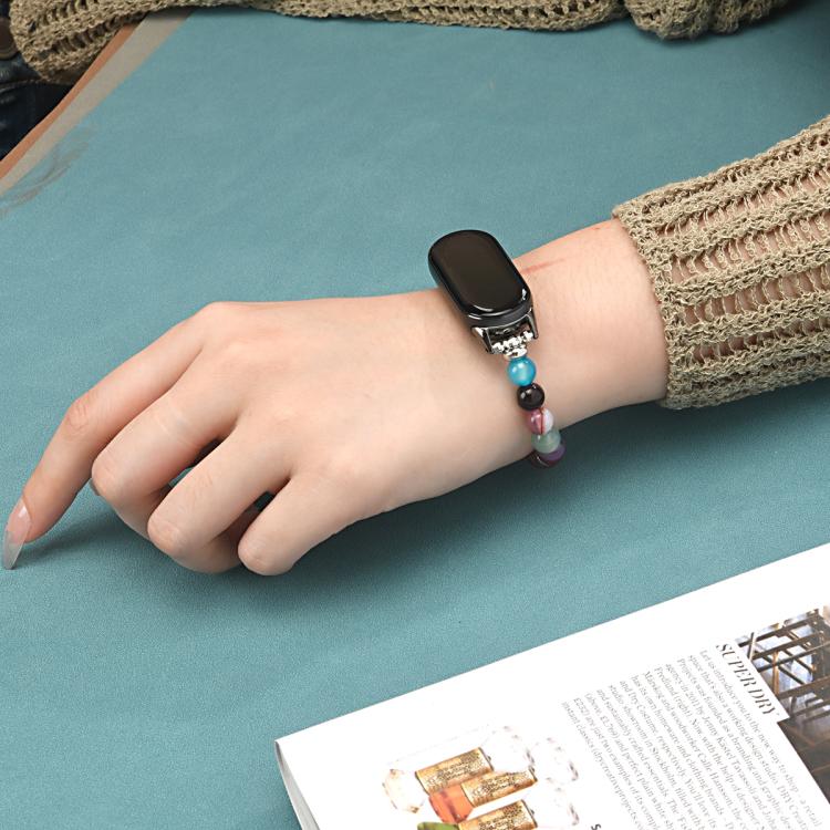 For Xiaomi Smart Band 10 / 9 / 8 Large Beaded Bracelet Watch Band