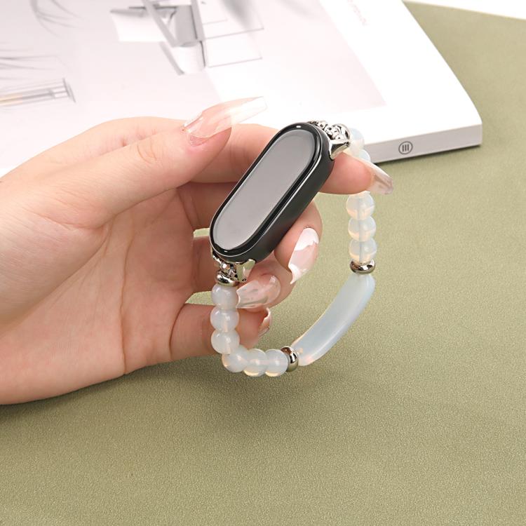 For Xiaomi Smart Band 10 / 9 / 8 Large Beaded Bracelet Watch Band