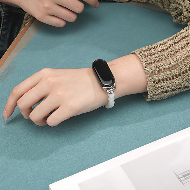 For Xiaomi Smart Band 10 / 9 / 8 Large Beaded Bracelet Watch Band