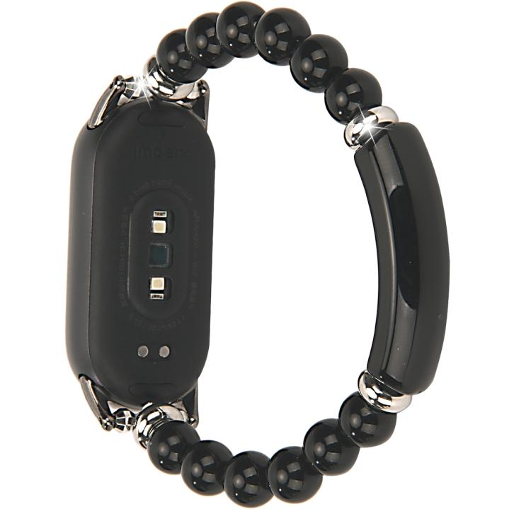 For Xiaomi Smart Band 10 / 9 / 8 Large Beaded Bracelet Watch Band