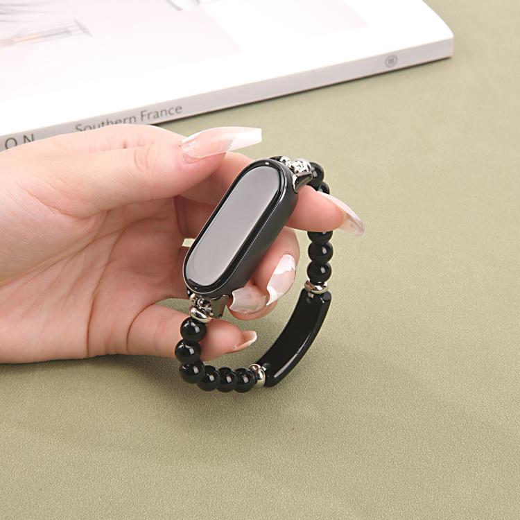For Xiaomi Smart Band 10 / 9 / 8 Large Beaded Bracelet Watch Band