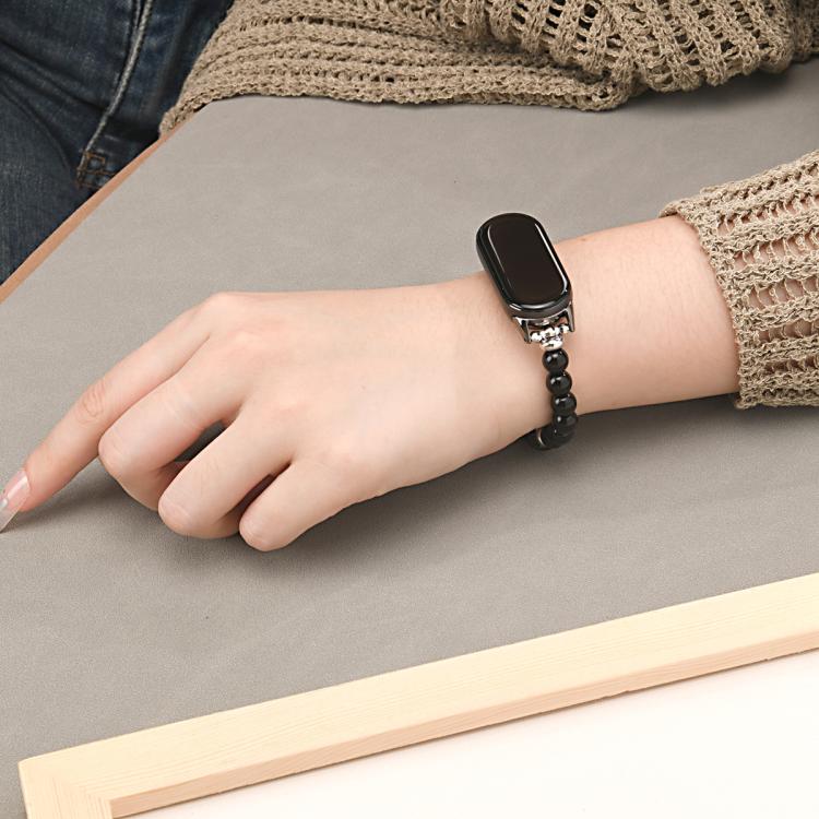 For Xiaomi Smart Band 10 / 9 / 8 Large Beaded Bracelet Watch Band