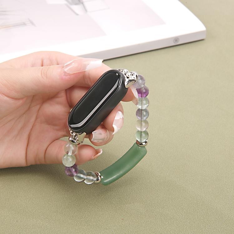 For Xiaomi Smart Band 10 / 9 / 8 Large Beaded Bracelet Watch Band