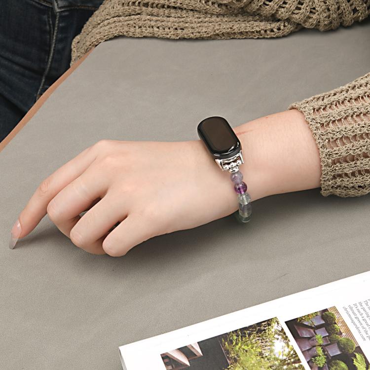 For Xiaomi Smart Band 10 / 9 / 8 Large Beaded Bracelet Watch Band