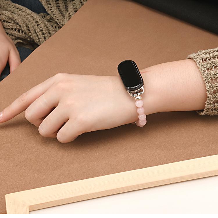 For Xiaomi Smart Band 10 / 9 / 8 Large Beaded Bracelet Watch Band
