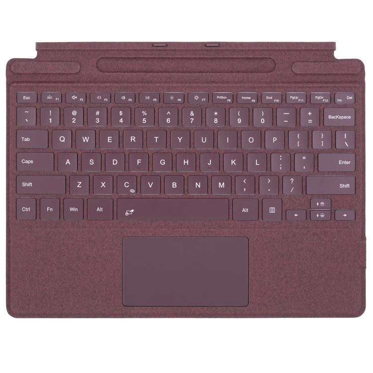 For MicroSoft Surface Pro 9 / 10 / 11 / 12 Single Color Backlight Tablet Bluetooth Keyboard with Touch Pad