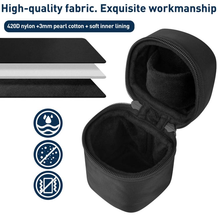 For Anker Cube 3 in 1 Wireless Charging Portable Buckle Storage Bag - Black
