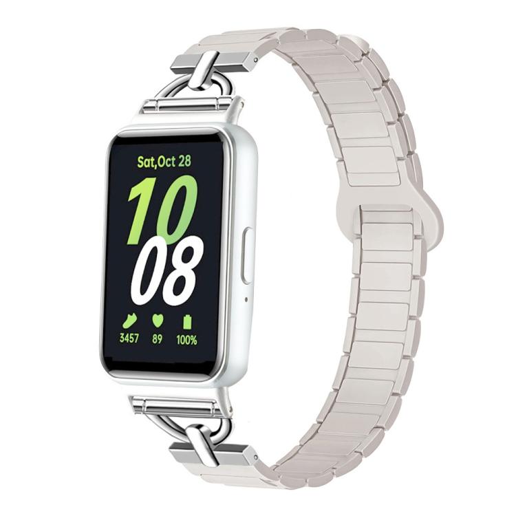 For Samsung Galaxy Fit3 D-shaped Tri-beads Magnetic Silicone Watch Band