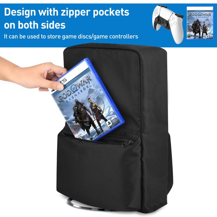 For Sony PlayStation 5 Slim Game Console Storage Dust Cover - Black