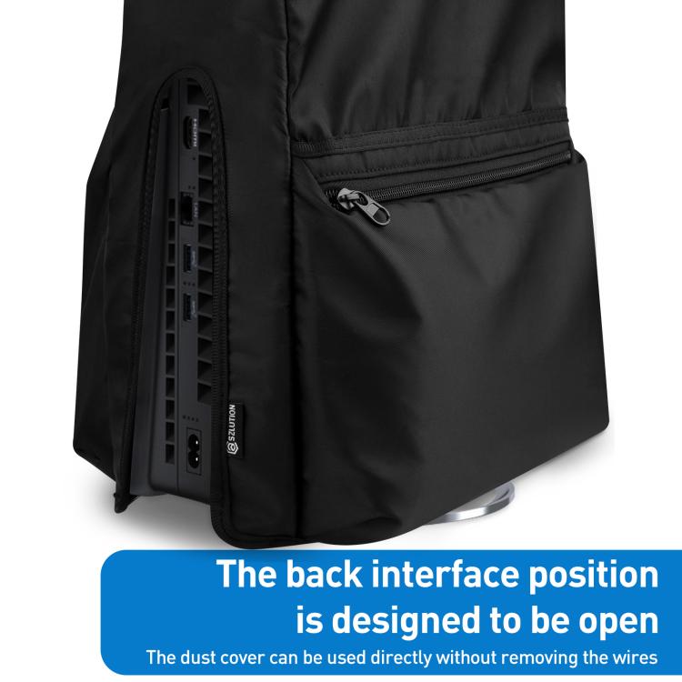 For Sony PlayStation 5 Slim Game Console Storage Dust Cover - Black
