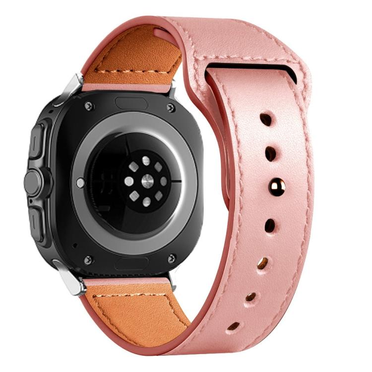 For Samsung Galaxy Watch Ultra 47mm / Ultra 2025 Rivet Reverse Buckle Leather Watch Band