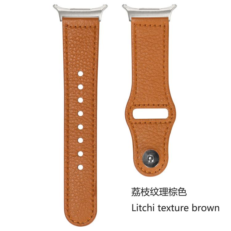 For Samsung Galaxy Watch Ultra 47mm / Ultra 2025 Rivet Reverse Buckle Leather Watch Band