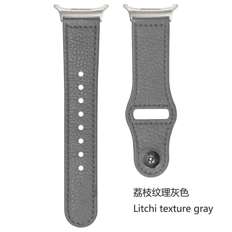 For Samsung Galaxy Watch Ultra 47mm / Ultra 2025 Rivet Reverse Buckle Leather Watch Band