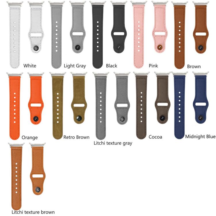 For Samsung Galaxy Watch Ultra 47mm / Ultra 2025 Rivet Reverse Buckle Leather Watch Band