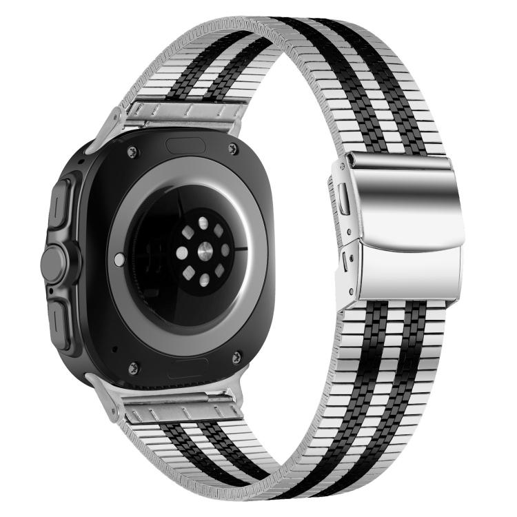 For Samsung Galaxy Watch Ultra 47mm / Ultra 2025 Turtle Buckle Five Beads Stainless Steel Watch Band